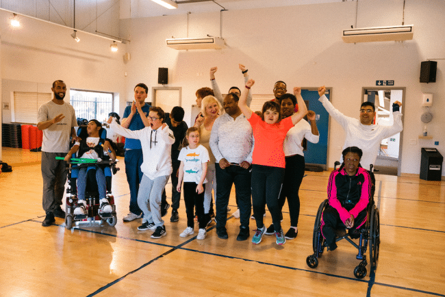 Group from disability sports club Brent 